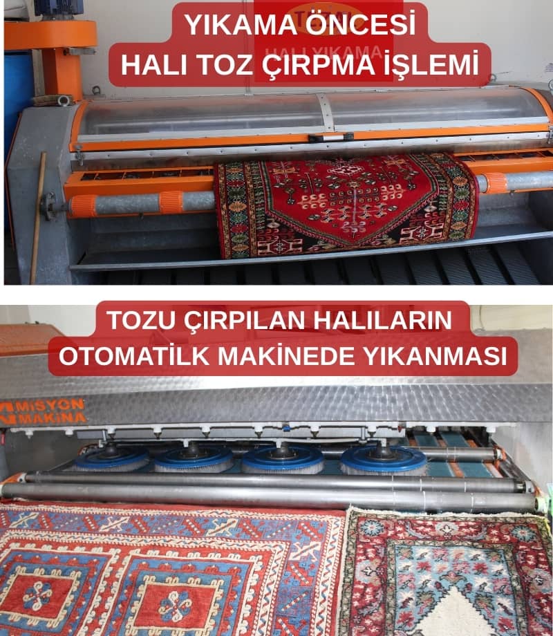 toz çırpma ve yıkama işlemi